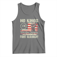 Funny No Kings Fight Oligarchy Tank Top Betsy Ross Flag Hand Fist - Wonder Print Shop
