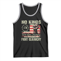 Funny No Kings Fight Oligarchy Tank Top Betsy Ross Flag Hand Fist - Wonder Print Shop