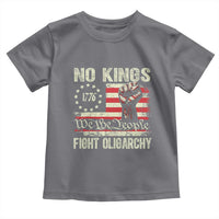 Funny No Kings Fight Oligarchy Toddler T Shirt Betsy Ross Flag Hand Fist - Wonder Print Shop