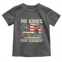 Funny No Kings Fight Oligarchy Toddler T Shirt Betsy Ross Flag Hand Fist - Wonder Print Shop