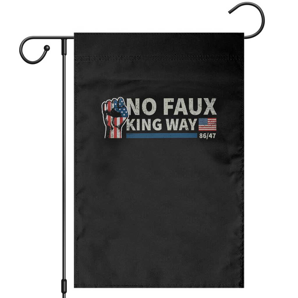 Funny No Faux King Way 8647 Garden Flag Vintage American Flag - Wonder Print Shop