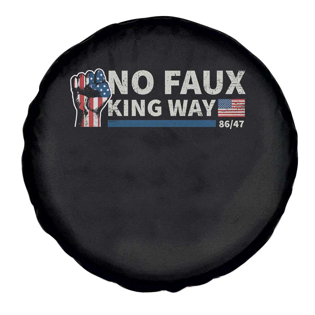Funny No Faux King Way 8647 Spare Tire Cover Vintage American Flag