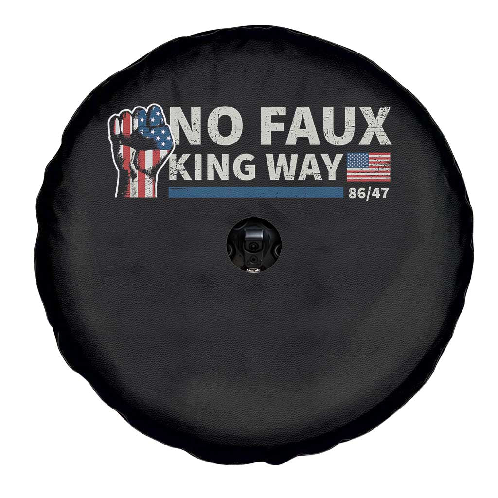 Funny No Faux King Way 8647 Spare Tire Cover Vintage American Flag
