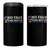 Funny No Faux King Way 8647 4 in 1 Can Cooler Tumbler Vintage American Flag