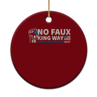 Funny No Faux King Way 8647 Ceramic Ornament Vintage American Flag - Wonder Print Shop