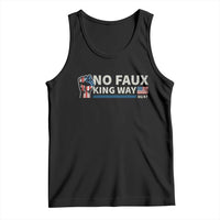 Funny No Faux King Way 8647 Tank Top Vintage American Flag