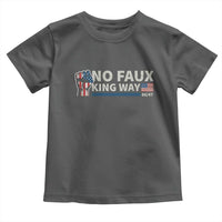 Funny No Faux King Way 8647 Toddler T Shirt Vintage American Flag