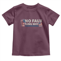 Funny No Faux King Way 8647 Toddler T Shirt Vintage American Flag