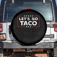 Funny Let's Go Taco Spare Tire Cover Vintage Star Stripes