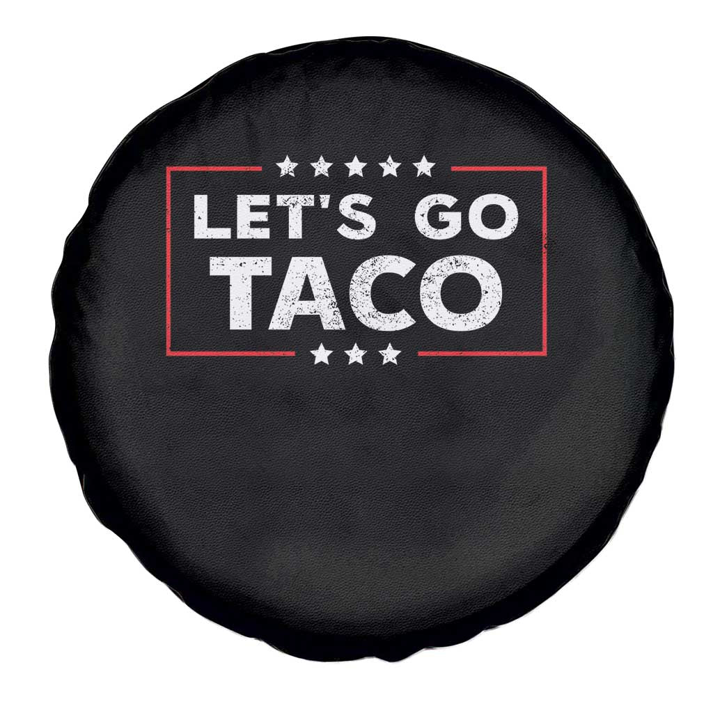 Funny Let's Go Taco Spare Tire Cover Vintage Star Stripes