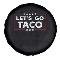 Funny Let's Go Taco Spare Tire Cover Vintage Star Stripes