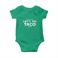 Funny Let's Go Taco Baby Onesie Vintage Star Stripes