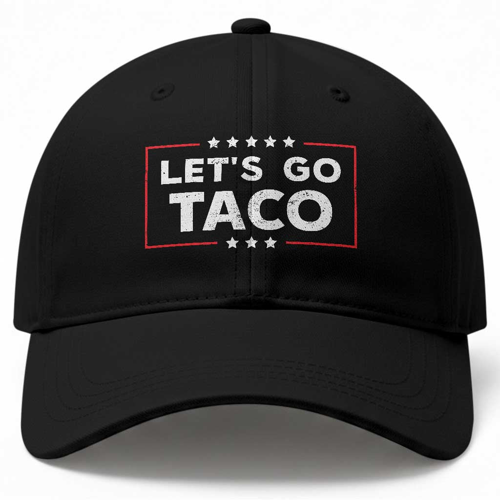 Funny Let's Go Taco Baseball Cap Vintage Star Stripes