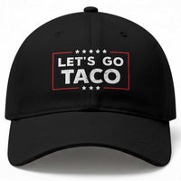 Funny Let's Go Taco Baseball Cap Vintage Star Stripes