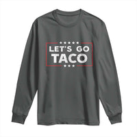 Funny Let's Go Taco Long Sleeve Shirt Vintage Star Stripes