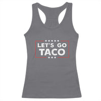 Funny Let's Go Taco Racerback Tank Top Vintage Star Stripes