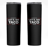 Funny Let's Go Taco Skinny Tumbler Vintage Star Stripes