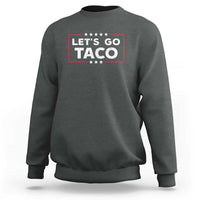 Funny Let's Go Taco Sweatshirt Vintage Star Stripes