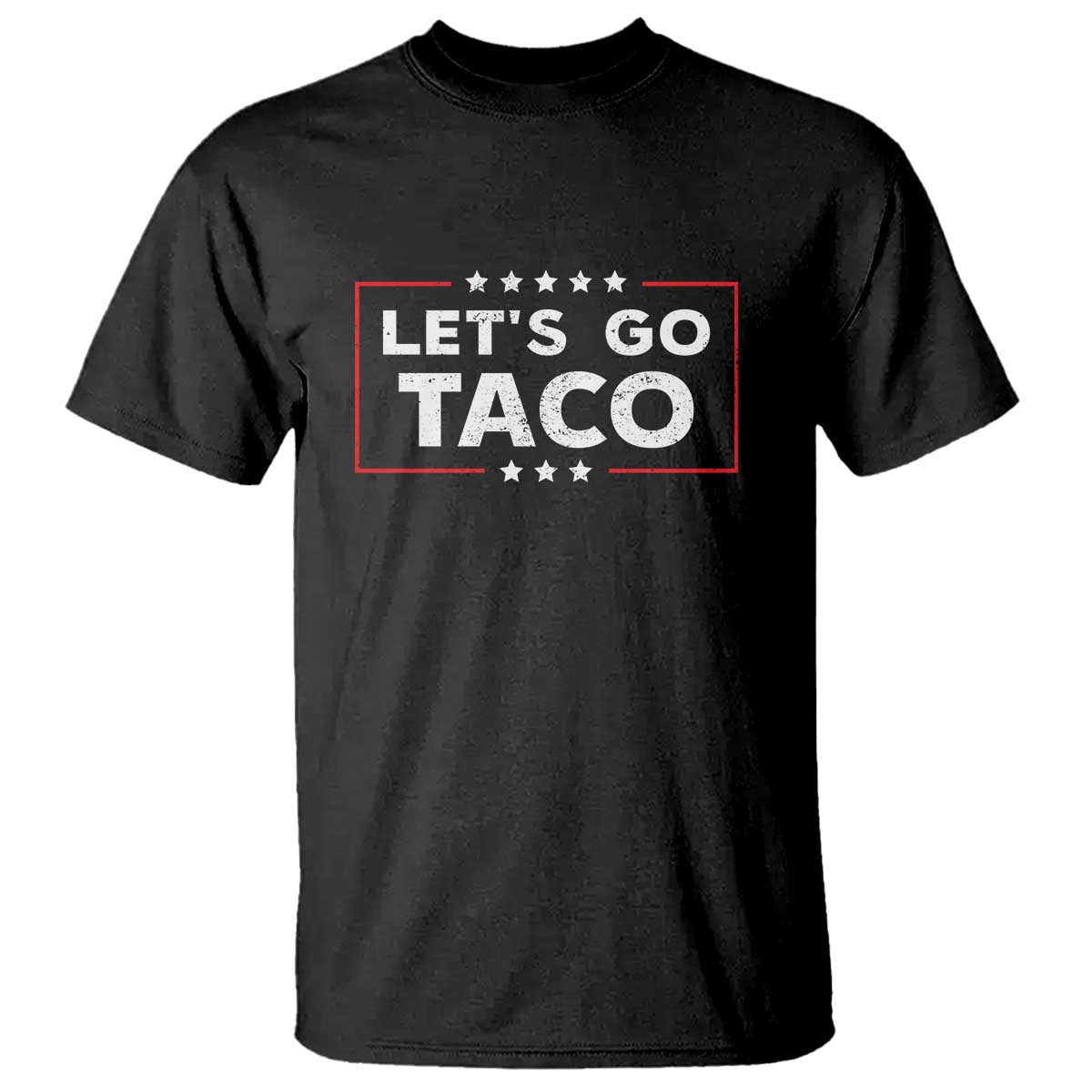 Funny Let's Go Taco T Shirt Vintage Star Stripes