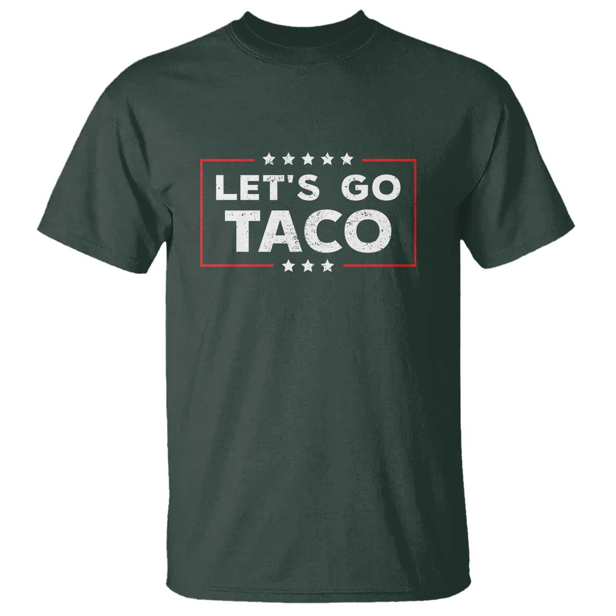 Funny Let's Go Taco T Shirt Vintage Star Stripes