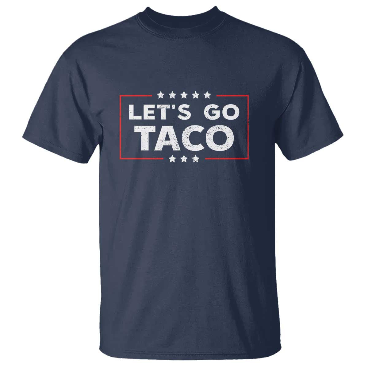 Funny Let's Go Taco T Shirt Vintage Star Stripes