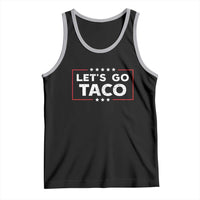 Funny Let's Go Taco Tank Top Vintage Star Stripes