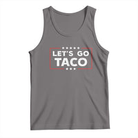 Funny Let's Go Taco Tank Top Vintage Star Stripes