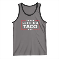 Funny Let's Go Taco Tank Top Vintage Star Stripes
