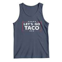 Funny Let's Go Taco Tank Top Vintage Star Stripes