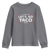 Funny Let's Go Taco Youth Sweatshirt Vintage Star Stripes