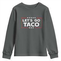 Funny Let's Go Taco Youth Sweatshirt Vintage Star Stripes