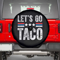 Funny Let's Go Taco Always Chickens Out Spare Tire Cover Vintage Star Stripes