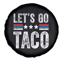 Funny Let's Go Taco Always Chickens Out Spare Tire Cover Vintage Star Stripes