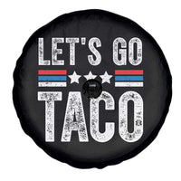 Funny Let's Go Taco Always Chickens Out Spare Tire Cover Vintage Star Stripes