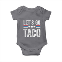 Funny Let's Go Taco Always Chickens Out Baby Onesie Vintage Star Stripes