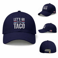 Funny Let's Go Taco Always Chickens Out Baseball Cap Vintage Star Stripes