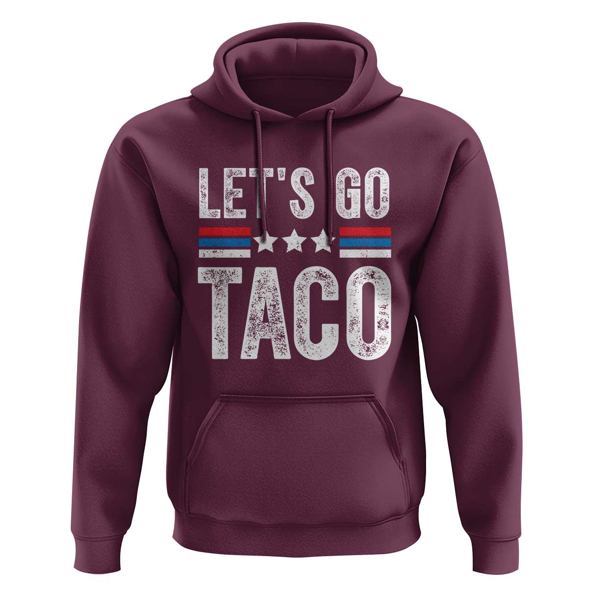 Funny Let's Go Taco Always Chickens Out Hoodie Vintage Star Stripes
