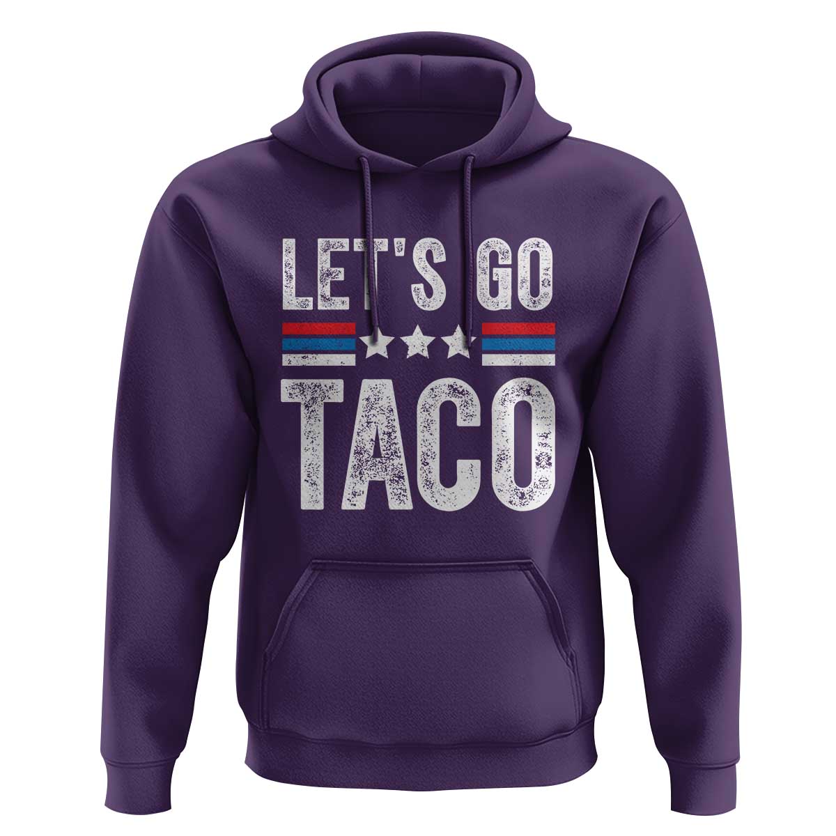 Funny Let's Go Taco Always Chickens Out Hoodie Vintage Star Stripes