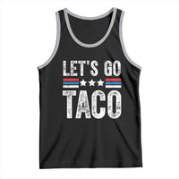 Funny Let's Go Taco Always Chickens Out Tank Top Vintage Star Stripes