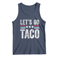 Funny Let's Go Taco Always Chickens Out Tank Top Vintage Star Stripes