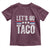 Funny Let's Go Taco Always Chickens Out Toddler T Shirt Vintage Star Stripes