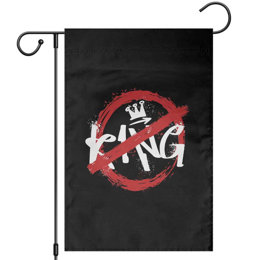 Funny No King Graffiti Style Crown Garden Flag - Wonder Print Shop