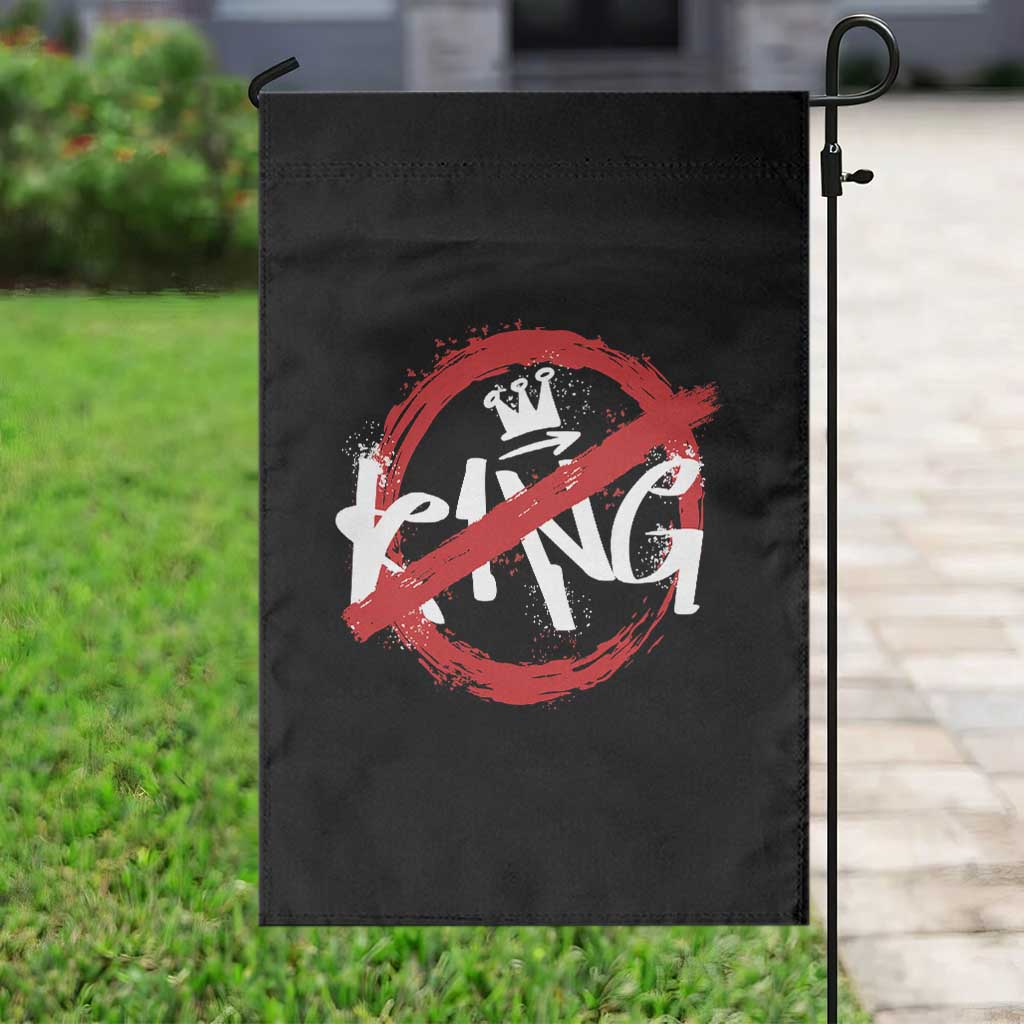 Funny No King Graffiti Style Crown Garden Flag - Wonder Print Shop