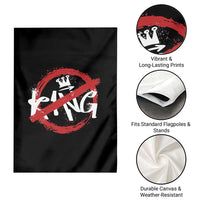 Funny No King Graffiti Style Crown Garden Flag - Wonder Print Shop