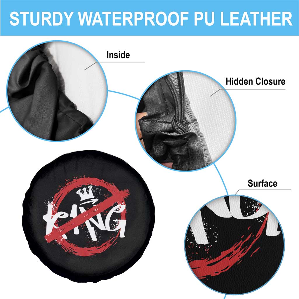 Funny No King Graffiti Style Crown Spare Tire Cover - Wonder Print Shop