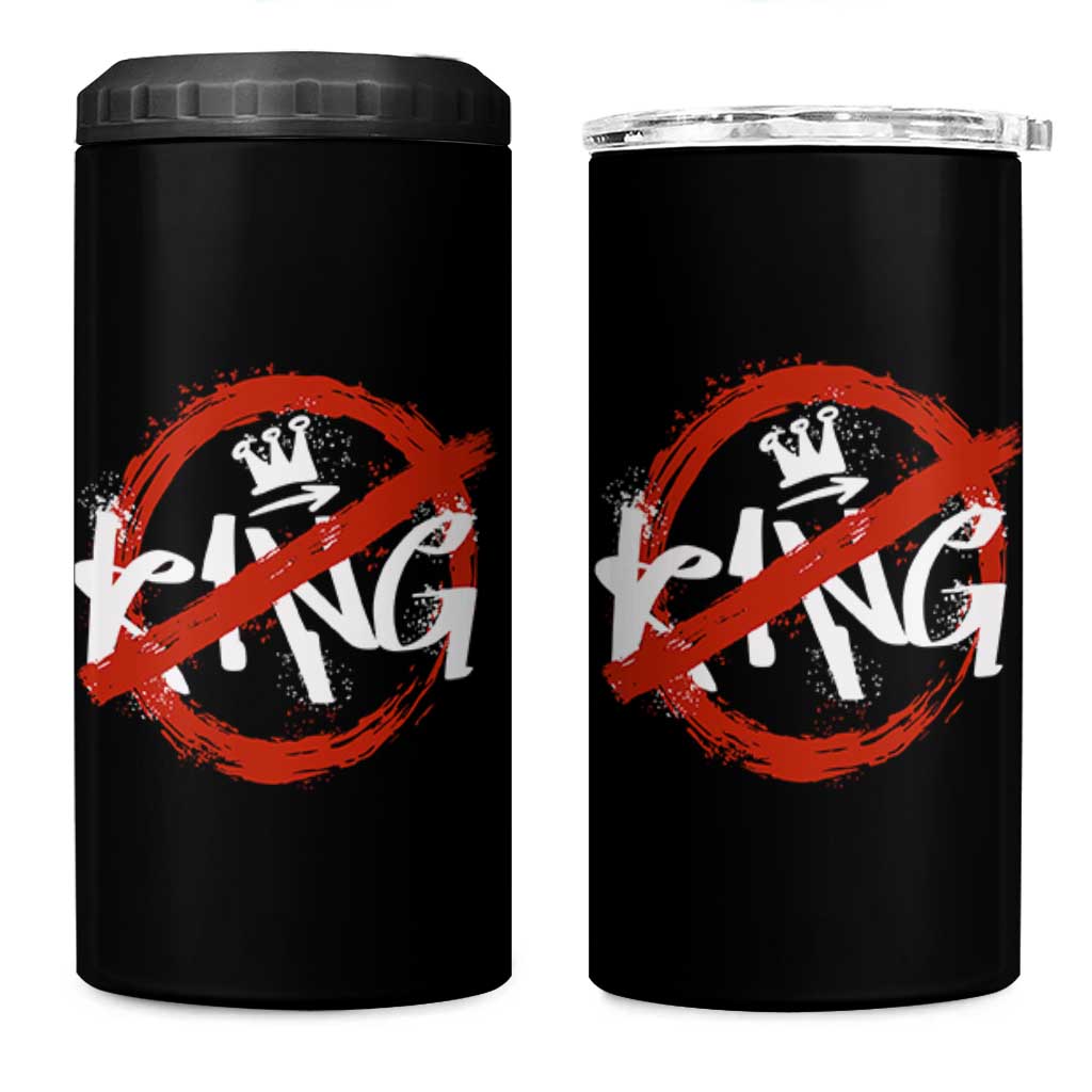 Funny No King Graffiti Style Crown 4 in 1 Can Cooler Tumbler - Wonder Print Shop