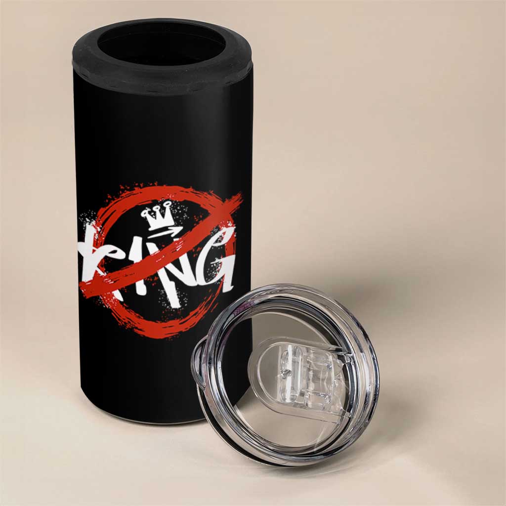 Funny No King Graffiti Style Crown 4 in 1 Can Cooler Tumbler - Wonder Print Shop