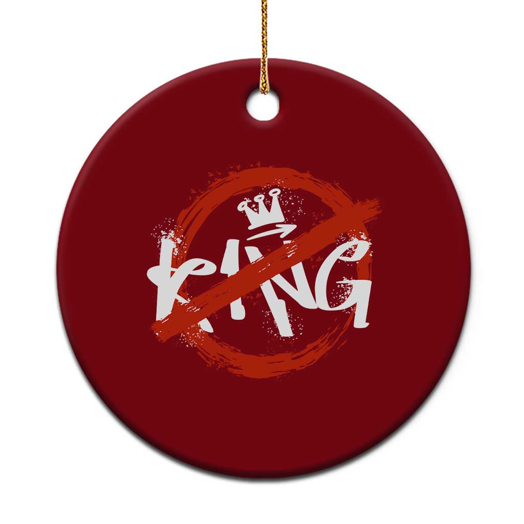 Funny No King Graffiti Style Crown Ceramic Ornament - Wonder Print Shop