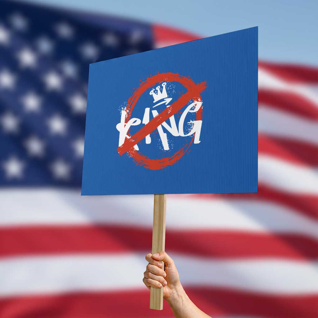 Funny No King Graffiti Style Crown Protest Sign - Wonder Print Shop