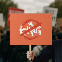 Funny No King Graffiti Style Crown Protest Sign - Wonder Print Shop